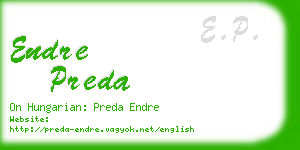 endre preda business card